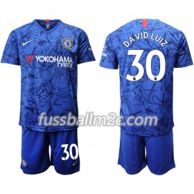 Fußballtrikots Chelsea David Luiz 30 Kinder Heim Trikotsatz 2019-2020